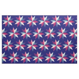 Patriotic Red White and Blue Stars Fabric