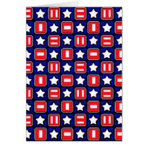 Patriotic Retro RWB Stars & Bars cards