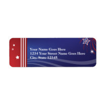 Patriotic Return Address Label labels