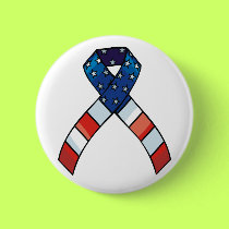 Patriotic ribbon button