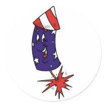 Patriotic Rocket stickers
