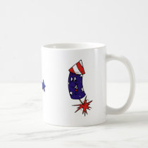 Patriotic Rockets and stars mugs