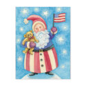 Patriotic Santa postcards