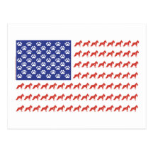 Patriotic Schnauzer dog/USA Postcards