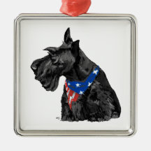 Patriotic Scottie Ornament
