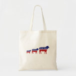 Patriotic Sheep line Canvas Bags