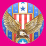 Patriotic Shield Round Sticker Patriotic Shield Round Sticker