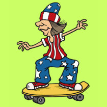 Patriotic Skateboarder t-shirt