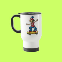 Patriotic Skateboarder travel mug