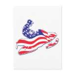 Patriotic-Sledder Postcard