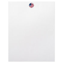 Patriotic Smiley Customized Letterhead