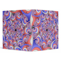 Patriotic Spiral Fractal Vinyl Binders