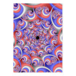 Patriotic Spiral Fractal Business Card Templates