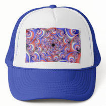 Patriotic Spiral Fractal Trucker Hat