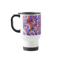 Patriotic Spiral Fractal Coffee Mug