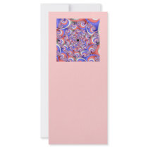 Patriotic Spiral Fractal Personalized Rack Card