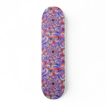 Patriotic Spiral Fractal Skate Deck