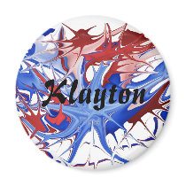 Patriotic Splatter "Name" Design magnets by sharpcreations Patriotic Splatter "Name" Design magnets