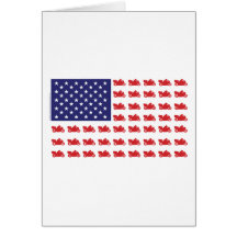 Patriotic Sport Cruiser Motorcycle Cards