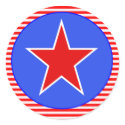 patriotic star 2 stickers