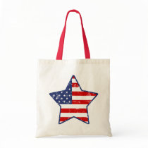 Patriotic Star Tote Bags
