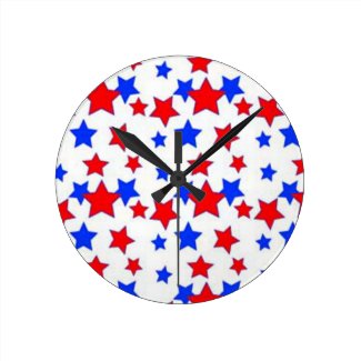 Patriotic-Star Clock