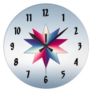 Patriotic Star Clock
