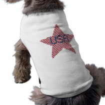Patriotic Star Doggie Shirt pet clothing by ingasi Patriotic Star Doggie Shirt pet clothing