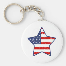 Patriotic Star Keychains