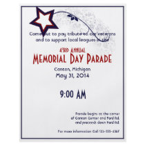 Patriotic Star Light Memorial Day Flyers