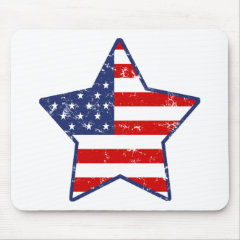 Patriotic Star Mouse Pads