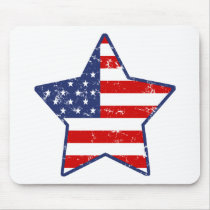 Patriotic Star Mouse Pads