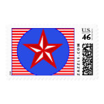 patriotic star postage stamp