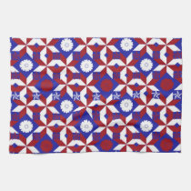 Patriotic Star Quilt kitchen towels
