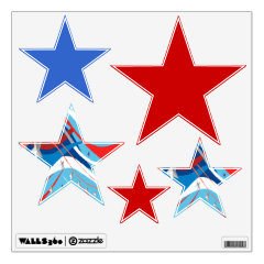 Patriotic Star Set of 5 Removable Wall Decals