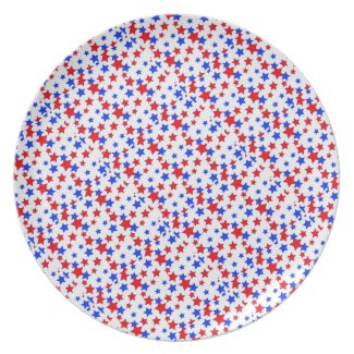 Patriotic Star Sprinkles Plate