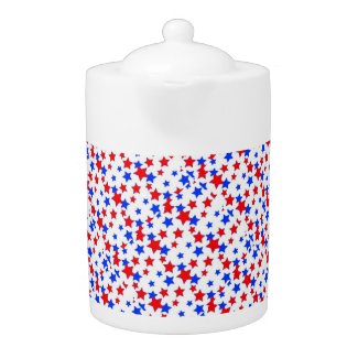Patriotic Star Sprinkles Teapot