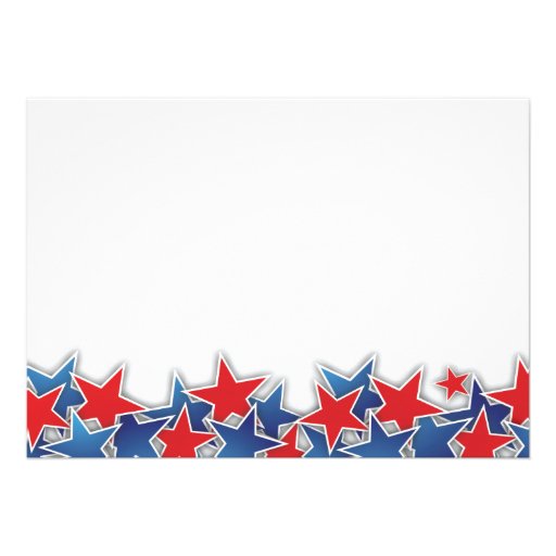 Patriotic Stars 4th of July Party Invitation