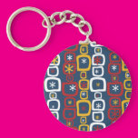Patriotic Stars and Squares Key Chain