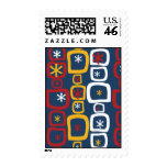 Patriotic Stars and Squares Stamp