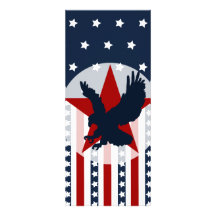 Patriotic Stars and Stripes Bald Eagle American Personalized Invite
