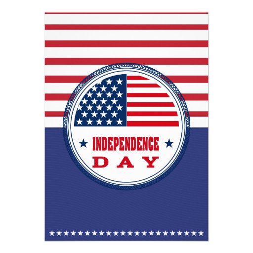 Patriotic Stars and Stripes July 4th BBQ Invite