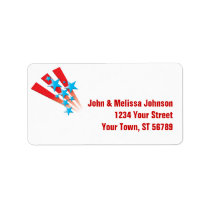 Patriotic Stars and Stripes Label labels
