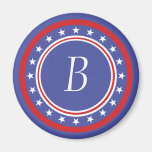 Patriotic Stars and Stripes - With Monogram Magnets