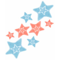 Patriotic Stars Kid's Ladies Black T-Shirt by jamiecreates1 Patriotic Stars Kid's Ladies Black T-Shirt