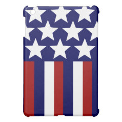 Patriotic Stars Stripes Freedom Flag 4th of July iPad Mini Cover