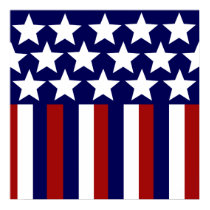 Patriotic Stars Stripes Freedom Flag 4th of July Posters