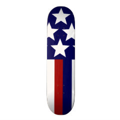 Patriotic Stars Stripes Freedom Flag 4th of July Skate Board Deck