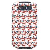 Patriotic Stars Stripes Freedom Flag Hearts 4th of Samsung Galaxy S3 Cover