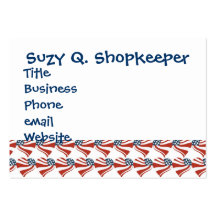 Patriotic Stars Stripes Freedom Flag Hearts Business Card